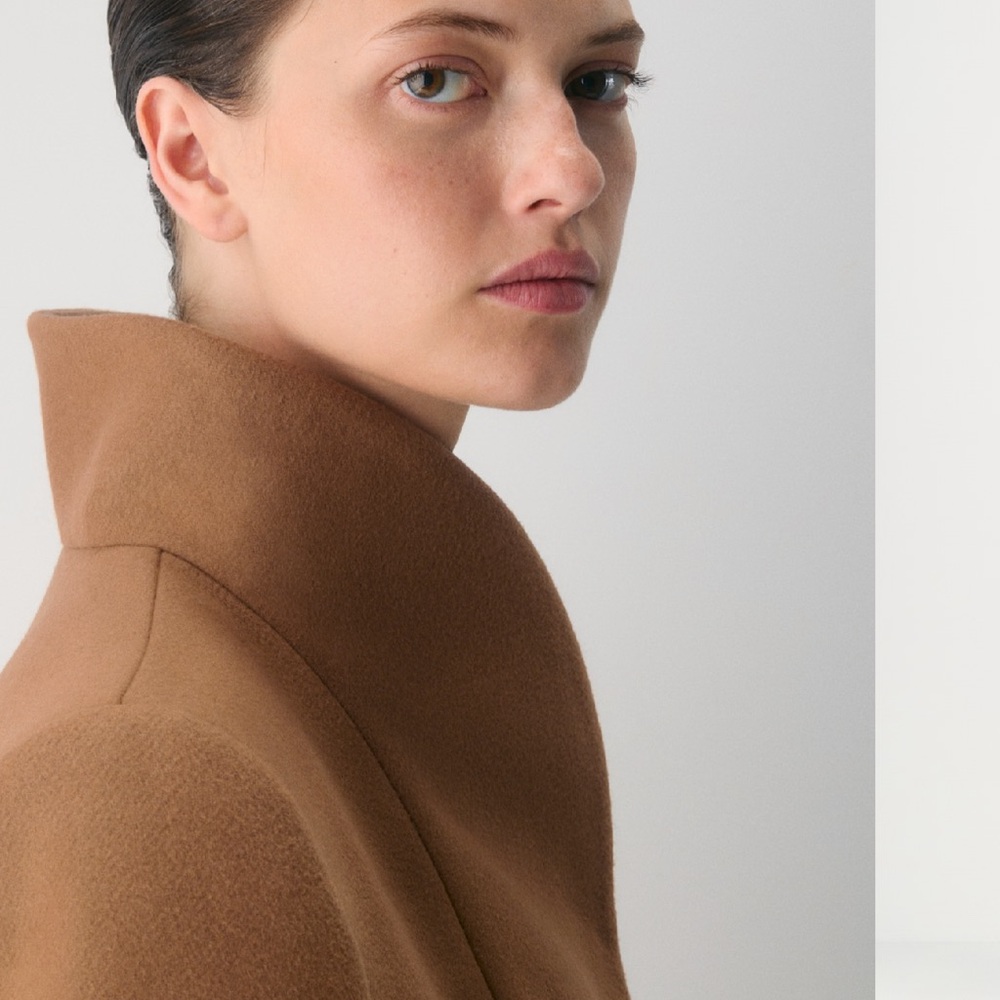 Aritzia Camel Wool-Blend Pea Coat - Picture 3 of 12